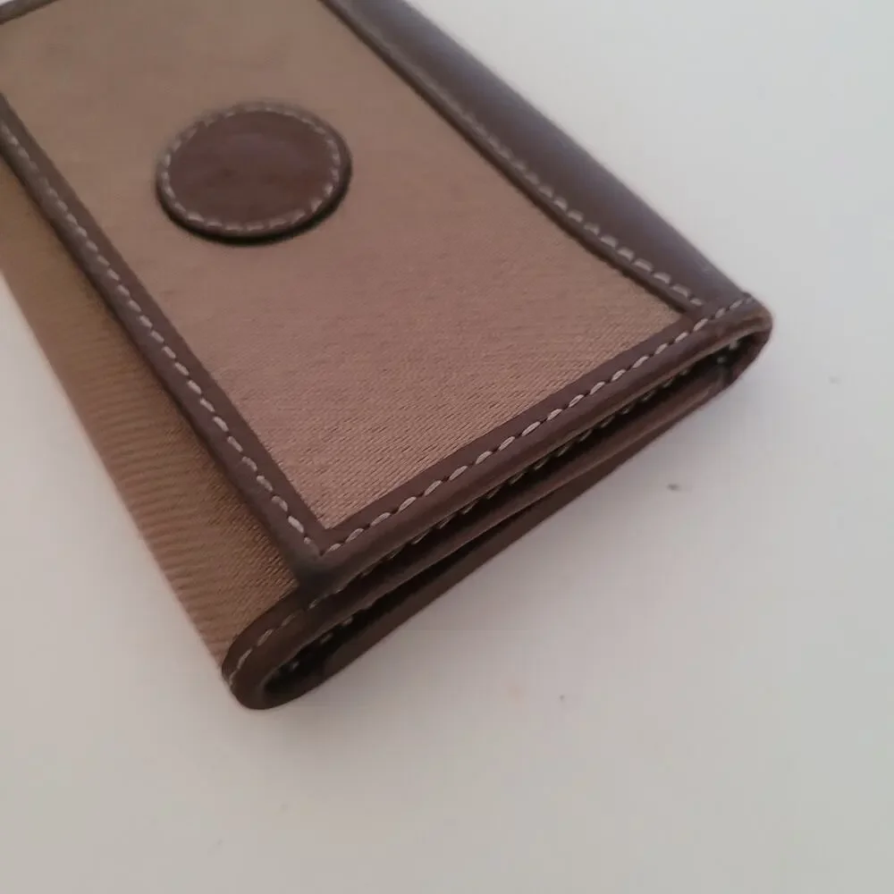 Hunting World Key‎ Case Hooks Holder Wallet Logo Brown Trifold Desig Italian